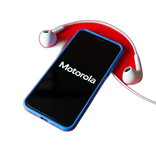 smartphone, black, screen, displaying, word, motorola, white, text transparent PNG cut-out