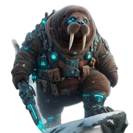 creature, staff, animal, face, concept art, fantasy art, 3d render, comic book art transparent PNG cut-out