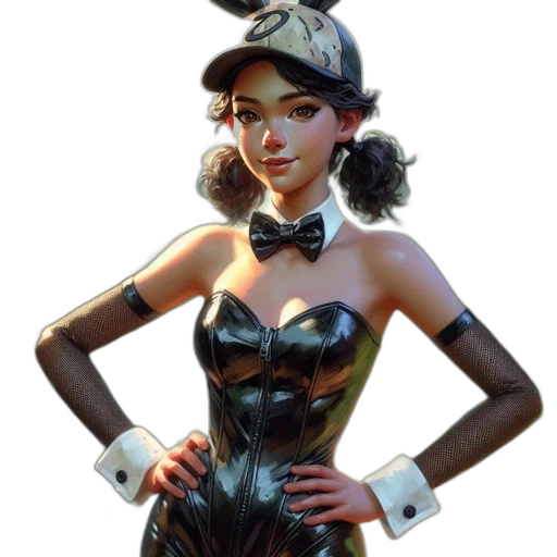 dress, hat, robot, concept art, 3d render, fantasy art, photorealistic, young transparent PNG cut-out