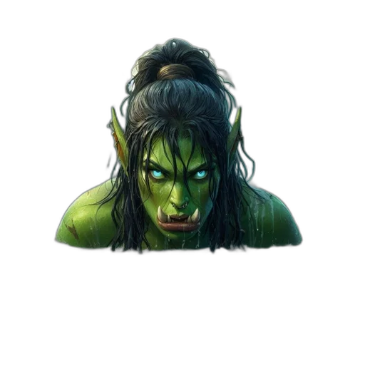 creature, face, mask, staff, concept art, fantasy art, comic book art, pixel art transparent PNG cut-out
