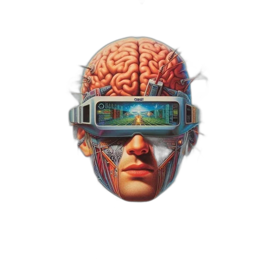 robot, face, mask, cyberpunk, concept art, vaporwave, 3d render, onmni transparent PNG cut-out