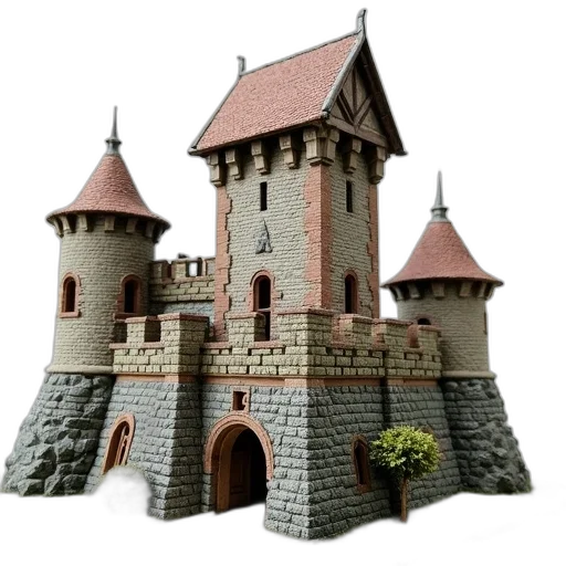 building, crown, 3d render, concept art, photorealistic, fantasy art, detailed, model transparent PNG cut-out