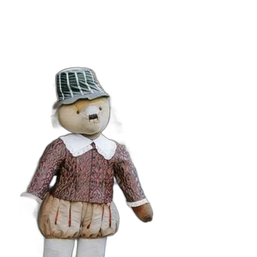 hat, staff, robot, 3d render, large, teddy, bear, dressed transparent PNG cut-out