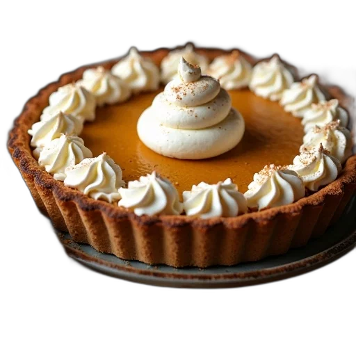 food, crown, hat, 3d render, freshly, baked, pumpkin, pie transparent PNG cut-out