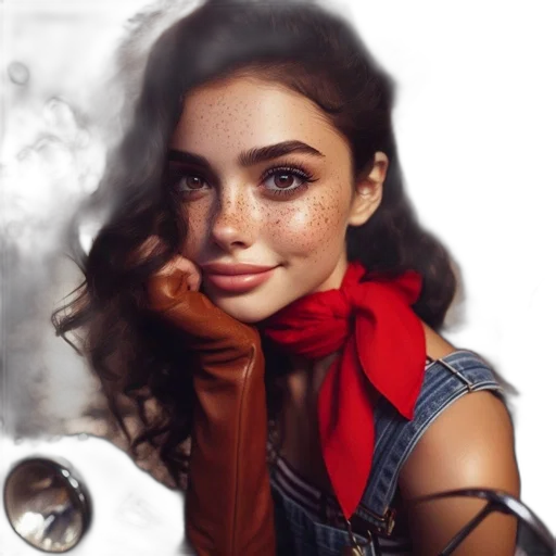 face, dress, jewelry, flower, photorealistic, oil painting, fantasy art, watercolor transparent PNG cut-out