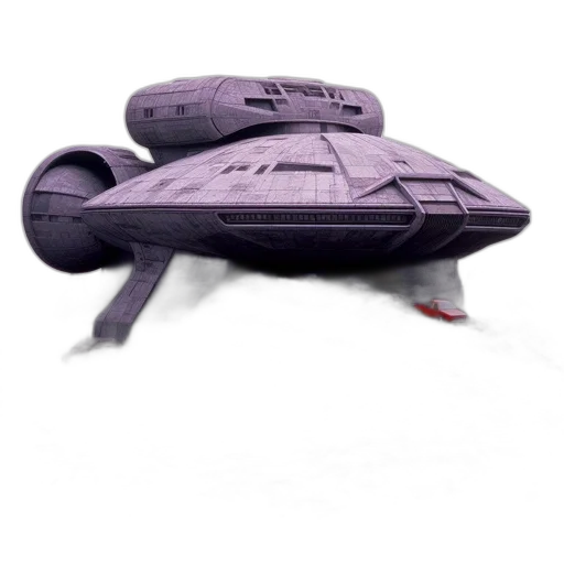 weapon, 3d render, concept art, outer space, enormous, futuristic, spaceship-like, structure transparent PNG cut-out