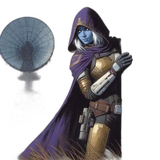 staff, mask, weapon, concept art, fantasy art, comic book art, blue, figure transparent PNG cut-out