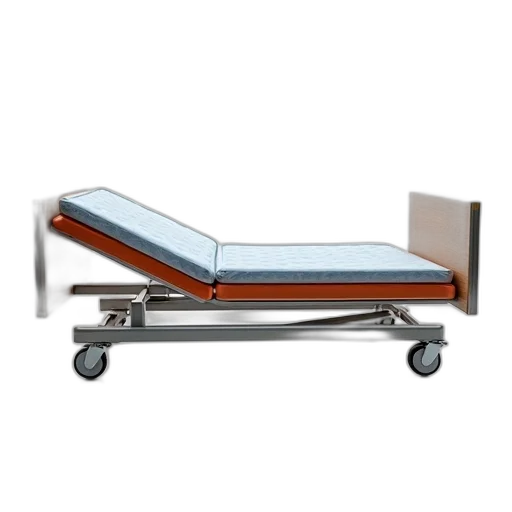 furniture, staff, 3d render, modern, hospital, bed, metal, frame transparent PNG cut-out