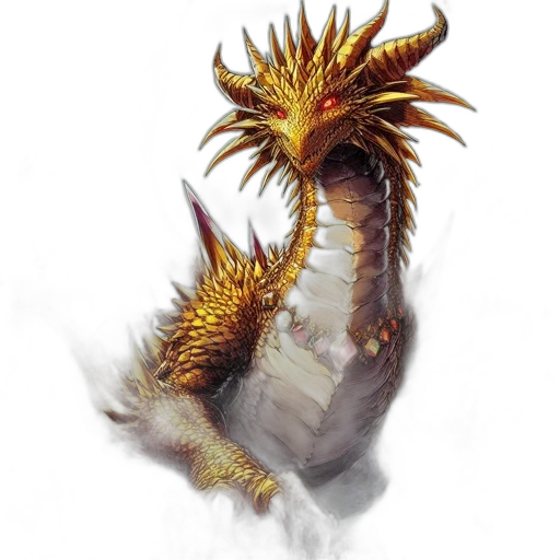 dragon, creature, staff, animal, fantasy art, concept art, photorealistic, watercolor transparent PNG cut-out