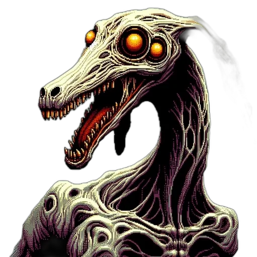dragon, creature, animal, mask, concept art, fantasy art, comic book art, pixel art transparent PNG cut-out