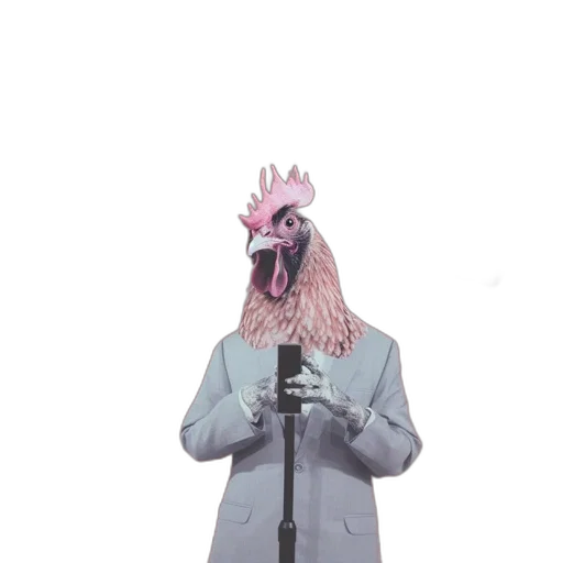 jacket, mask, animal, creature, vaporwave, concept art, 3d render, cartoon transparent PNG cut-out