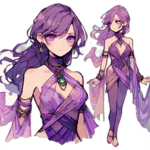 dress, concept art, fantasy art, pixel art, anime, pastel, dark, colorful transparent PNG cut-out