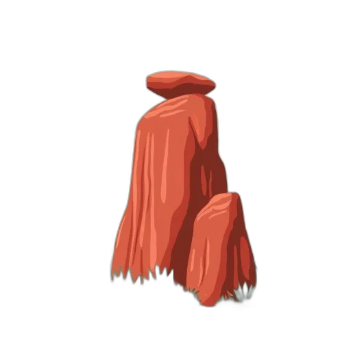hair, umbrella, hat, staff, 3d render, concept art, pixel art, fantasy art transparent PNG cut-out