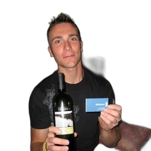 staff, bottle, animal, photorealistic, man, holding, wine, card transparent PNG cut-out