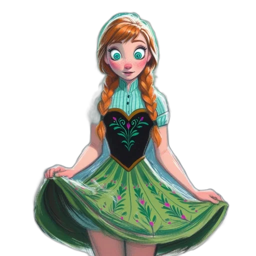 dress, face, concept art, fantasy art, 3d render, pixel art, green, young transparent PNG cut-out