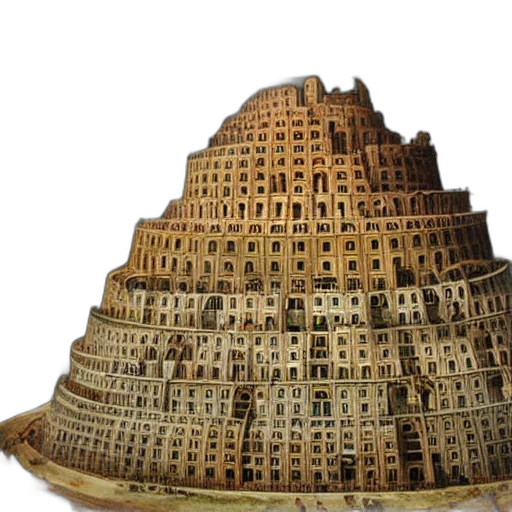 hat, building, crown, mask, 3d render, photorealistic, concept art, city street transparent PNG cut-out