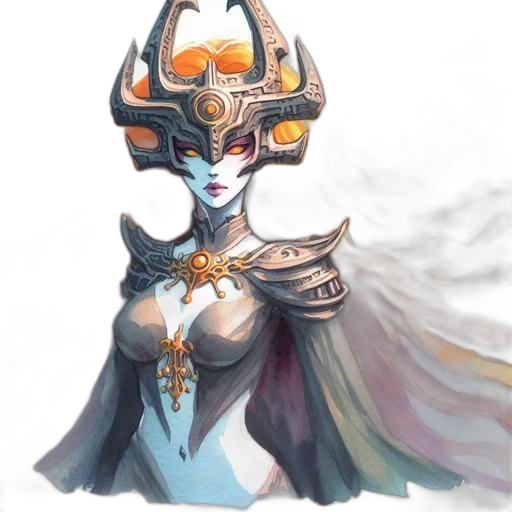 mask, crown, jewelry, staff, fantasy art, concept art, pixel art, watercolor transparent PNG cut-out