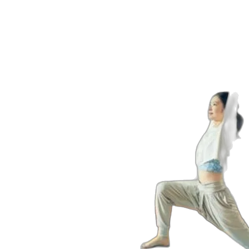 staff, photorealistic, 3d render, concept art, watercolor, woman, practices, yoga transparent PNG cut-out