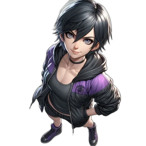jacket, staff, face, weapon, concept art, anime, fantasy art, pixel art transparent PNG cut-out