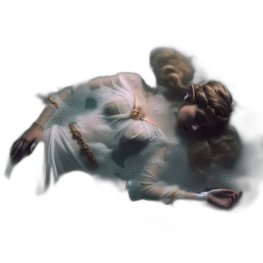mask, creature, face, dress, concept art, photorealistic, oil painting, watercolor transparent PNG cut-out