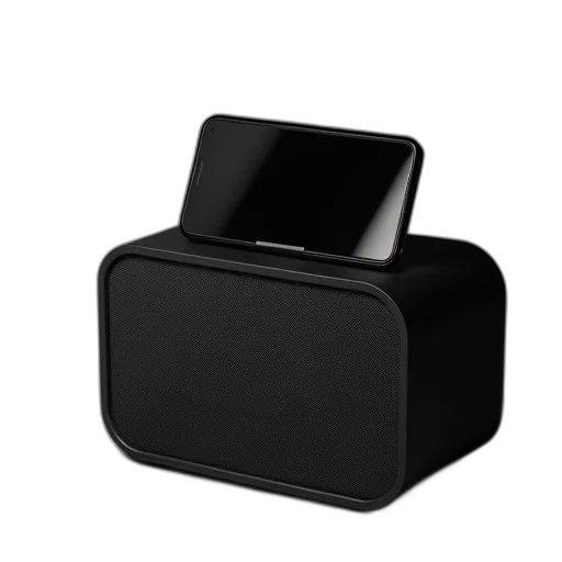 furniture, jewelry, crown, robot, 3d render, monochrome, sleek, black transparent PNG cut-out