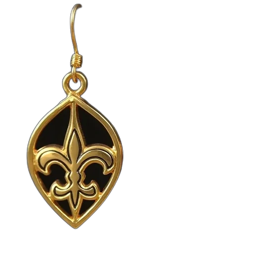 jewelry, crown, new, orleans, saints, gold, tone, logo transparent PNG cut-out