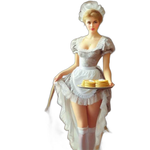 dress, food, jewelry, staff, concept art, 3d render, oil painting, photorealistic transparent PNG cut-out