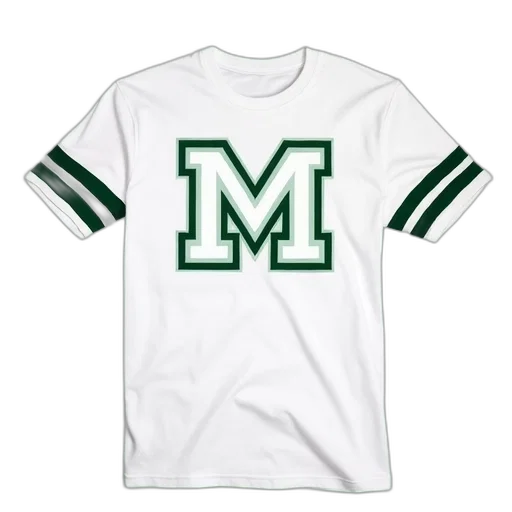 white, t-shirt, green, marshall, university, logo, front, shirt transparent PNG cut-out