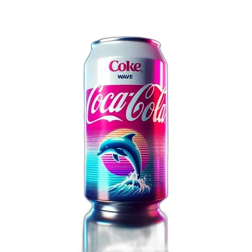 bottle, food, animal, robot, vaporwave, 3d render, photorealistic, pixel art transparent PNG cut-out