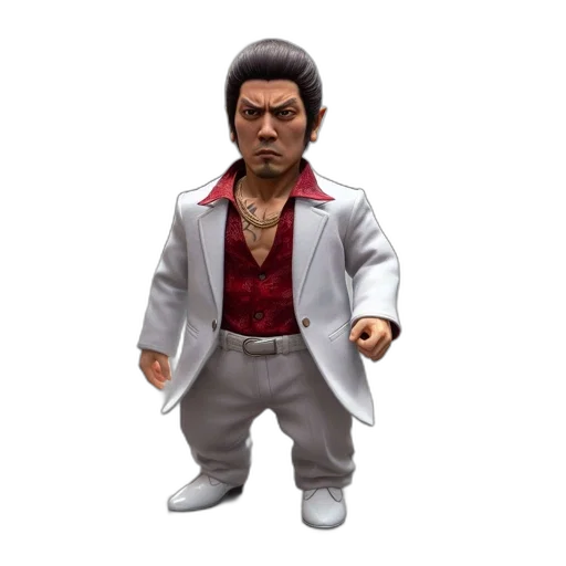 jacket, concept art, 3d render, asian, man, white, suit, red transparent PNG cut-out