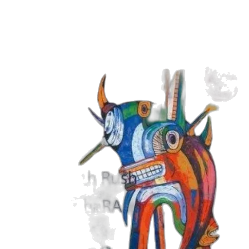 mask, robot, dragon, animal, concept art, watercolor, fantasy art, photorealistic transparent PNG cut-out