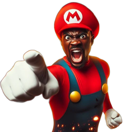 face, animal, hat, staff, 3d render, concept art, pixel art, man transparent PNG cut-out