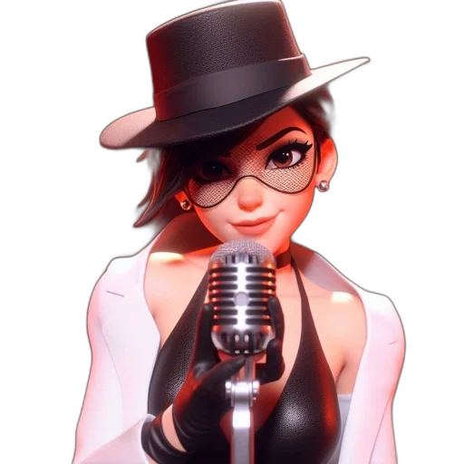 hat, staff, cartoon, concept art, comic book art, pixel art, animated, female transparent PNG cut-out