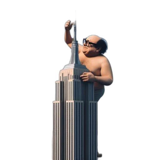 building, robot, bottle, animal, concept art, 3d render, cartoon, vaporwave transparent PNG cut-out