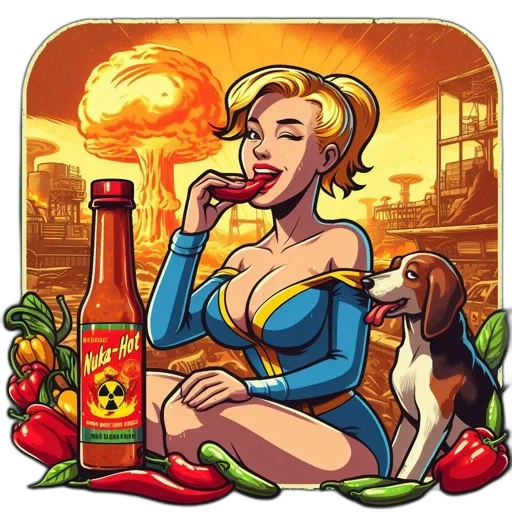 food, comic book art, pixel art, concept art, fantasy art, fire, animated, blonde transparent PNG cut-out