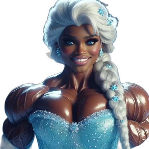 concept art, comic book art, fantasy art, 3d render, muscular, female, figure, brown transparent PNG cut-out