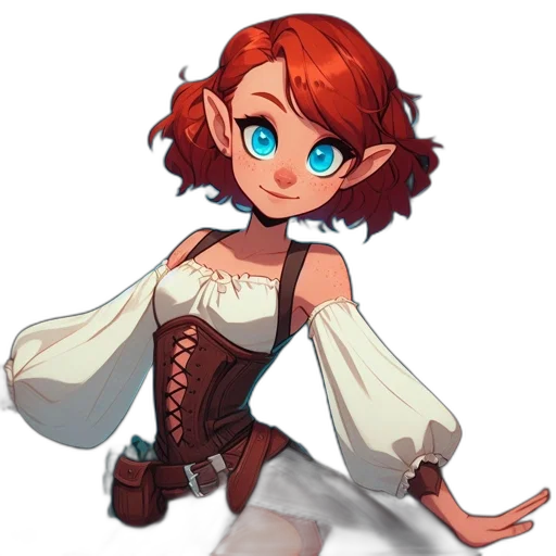dress, staff, fantasy art, concept art, pixel art, watercolor, red, animated transparent PNG cut-out