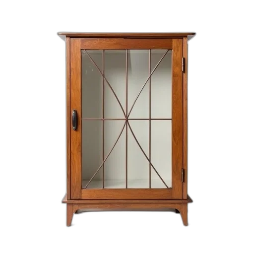 furniture, dress, wooden, cabinet, geometric, patterned, glass, front transparent PNG cut-out