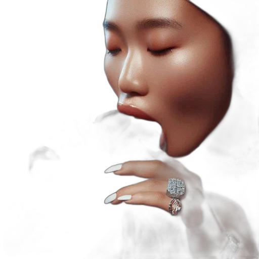 jewelry, face, mask, crown, photorealistic, concept art, fantasy art, 3d render transparent PNG cut-out