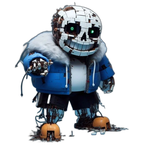 jacket, robot, creature, mask, concept art, pixel art, 3d render, comic book art transparent PNG cut-out