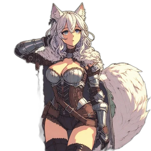 weapon, animal, dress, staff, fantasy art, pixel art, concept art, watercolor transparent PNG cut-out