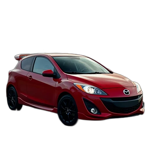 car, 3d render, used, 2009 transparent PNG cut-out