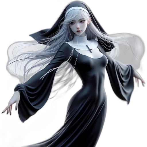 dress, fantasy art, concept art, 3d render, comic book art, monochrome, dark, blue transparent PNG cut-out