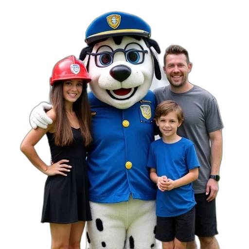 staff, hat, animal, mask, family, three, consisting, woman transparent PNG cut-out