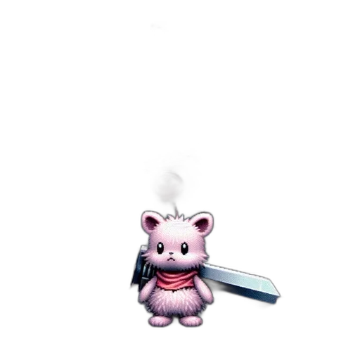 staff, weapon, sword, animal, concept art, pixel art, 3d render, fantasy art transparent PNG cut-out