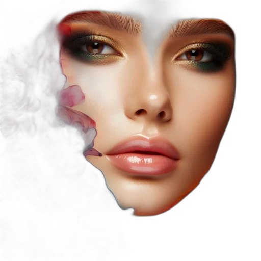 face, mask, photorealistic, 3d render, fantasy art, concept art, fog, fire transparent PNG cut-out