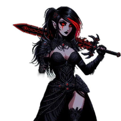 staff, weapon, fantasy art, concept art, comic book art, pixel art, dark, red transparent PNG cut-out