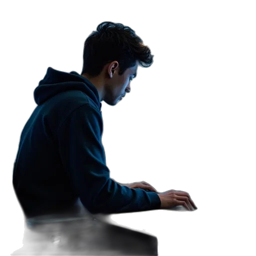 jacket, face, staff, robot transparent PNG cut-out