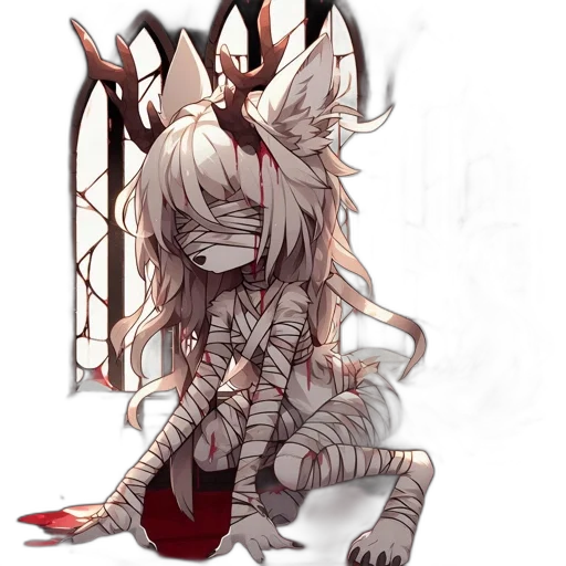 creature, staff, mask, weapon, pixel art, concept art, fantasy art, anime transparent PNG cut-out