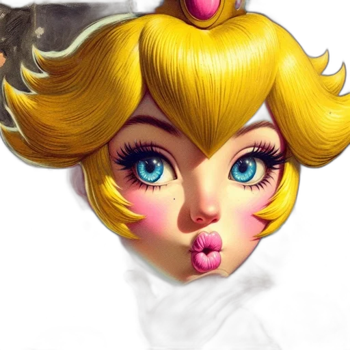 face, mask, crown, concept art, photorealistic, fantasy art, 3d render, blonde transparent PNG cut-out